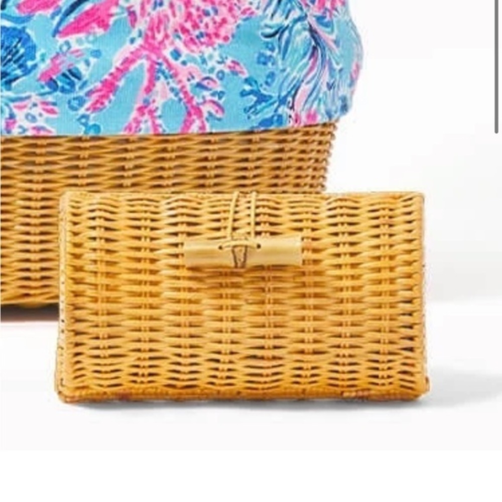 👜Host Pick👜 Lilly Pulitzer Wicker Clutch Case